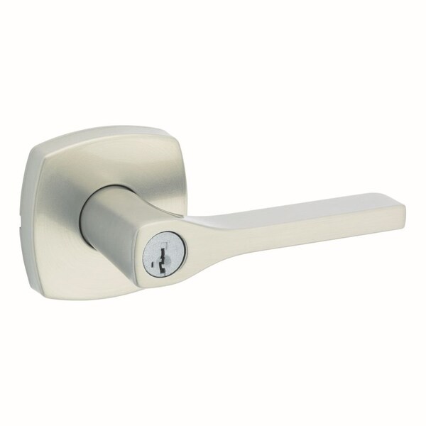 Tripoli Lever , Midtown Rose Entry Door Lock SmartKey , 6AL Latch, RCS Strike Satin Nickel Finish